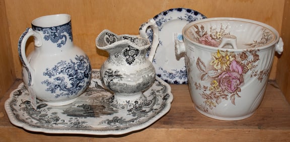 A group of English transfer printed ceramics