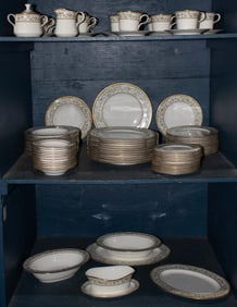 A Noritake porcelain dinner service in the Sakura pattern