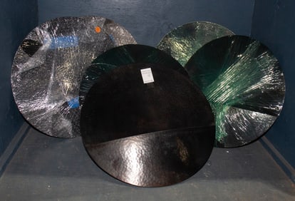 Six contemporary hammered copper finish wall lights, 2015 San Francisco Decorator Showcase Home
