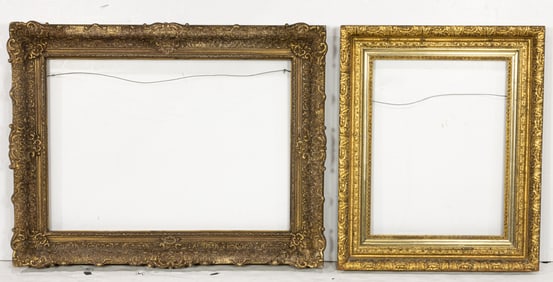 Two gilt gesso and wood frames