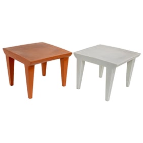 Two Kartell 'Bubble Club' patio tables
