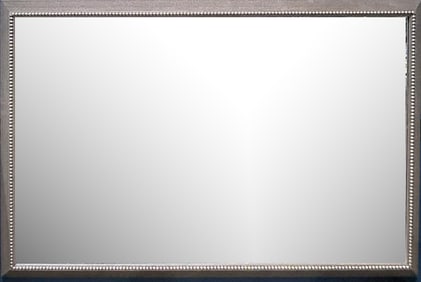 A contemporary silvered mirror