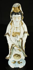 A Japanese Kutani figure of Kannon
