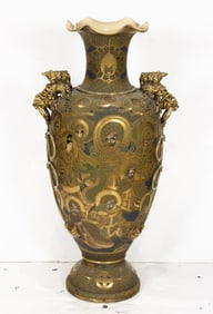 A massive Japanese Satsuma vase