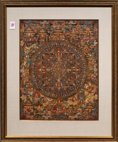 A Tibetan mandala thangka