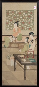 Chinese School - Three Beauties at Leisure