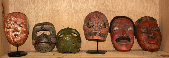 (lot of 6) Indonesian masks