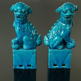 Two bins of Asian decorative objects