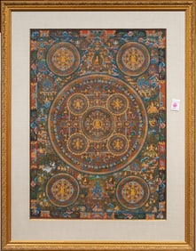 A Tibetan mandala thangka