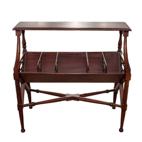 Vintage Mahogany Magzine Rack