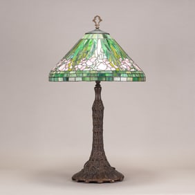 Bronze Tiffany Style Stained Glass Lamp