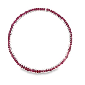 Ruby, Diamond and Platinum Necklace, with GIA & AIGL Reports