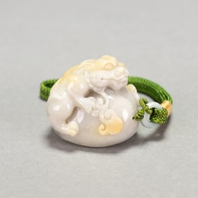 Carved Jade Qilin Pendant