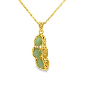 Jadeite and Sterling Silver Necklace