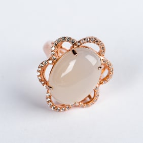 Jadeite and Diamond Ring