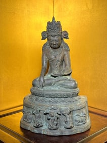 Asian Antique Bronze Seated Buddha, 18th/19th Century