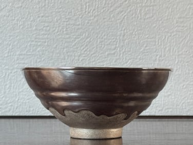 Japanese Sterling Silver Tian Mu Bowl with Box