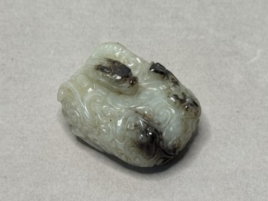 Chinese Jade Paper Weight with Dragon Motif