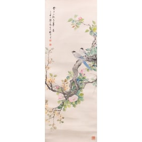Yan Bolong (1896-1954) - Chinese Painting of Bird and Flower