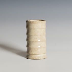 Chinese Shiwan Crackle-Glazed Bamboo Style Vase, 19th Century