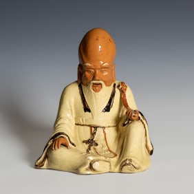 Chinese Shiwan Figure of the Longevity God, 19th Century
