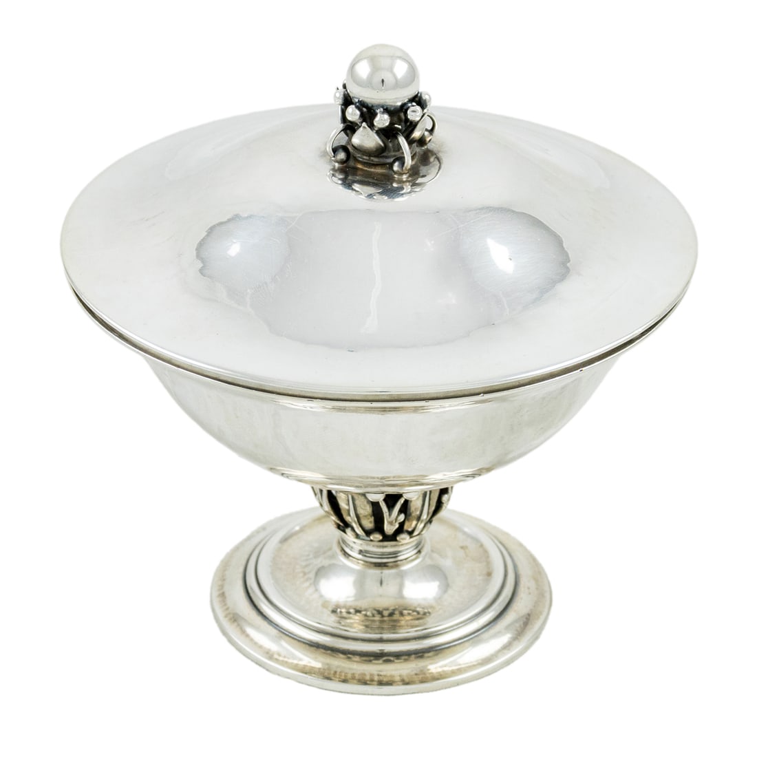A Georg Jensen sterling covered pedestal bowl, #180A