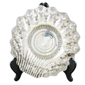 A Mexican Sanborn sterling shell form wine coaster