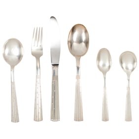 A Danish O. Mogensen sterling partial flatware service in the Champagne pattern