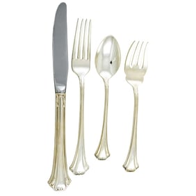 A Reed & Barton sterling flatware service in the Chippendale pattern