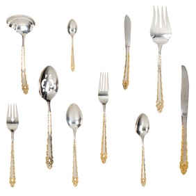 An International sterling flatware service in the Golden La Strada pattern