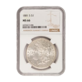 A Morgan dollar: 1881 HGC MS 66