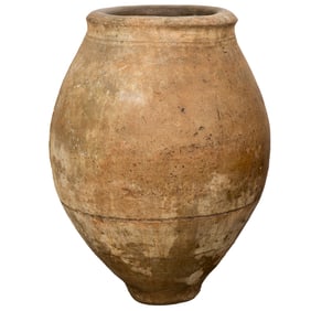 An Italian terra cotta ovoid oil jar 19th century