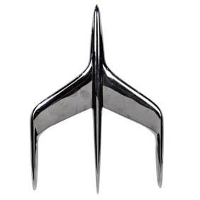 A Ford Mercury "jet airplane" chromed metal hood ornament