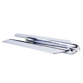 An OEM Flying Goddess chromed metal hood ornament for 1955 Cadillac