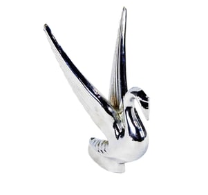 A Packard Flying Swan chromed metal hood ornament