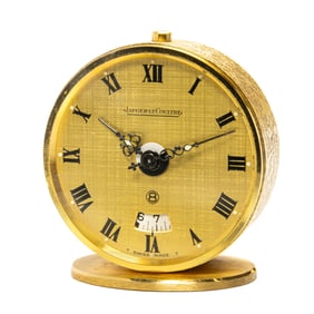A Jager LeCoultre 8-day travel alarm clock, #141