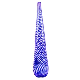 A Bryan Rubino hand blown glass 'Filigrana' vase