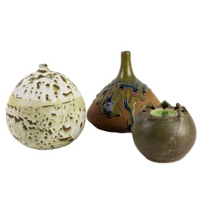 Three Loet Vanderveen art pottery vessels
