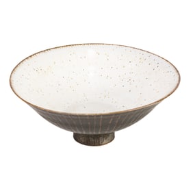 A Lucie Rie Style Pottery Flared Bowl