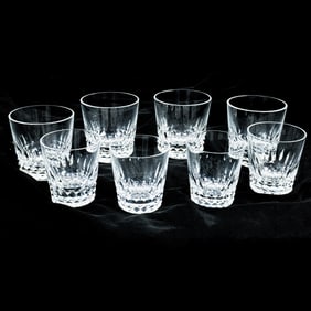 A group of eight Baccarat old fashion/tumblers