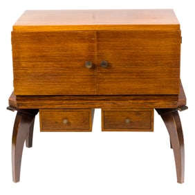 A Transitional Art Deco rosewood portfolio stand