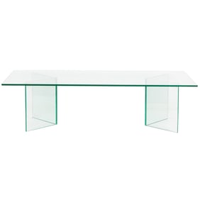 A Modernist glass coffee table