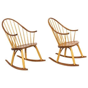 A pair of  Thomas Moser New Gloucester rockers