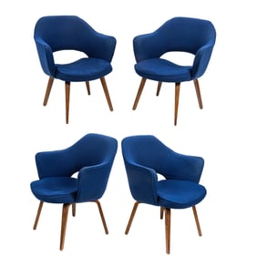 A set of four Eero Saarinen for Knoll Executive armchairs