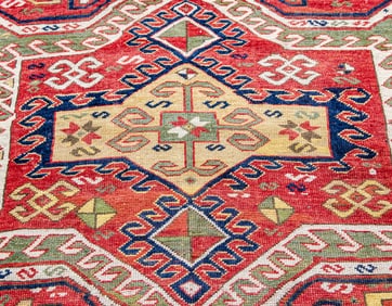 A fine antique Caucasian Sewan Kazakh carpet