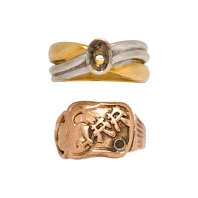 Two gold rings