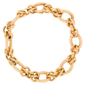 An 18k gold link bracelet