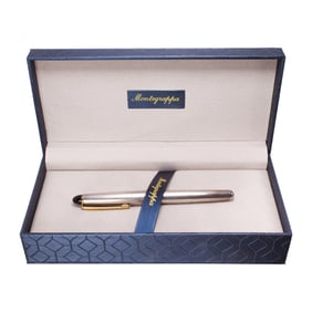 A Montegrappa silver roller ball pen