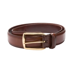 A leather and 14k gold belt