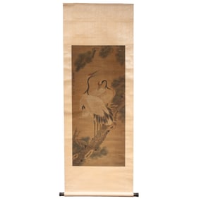Style of Jiang Tingxi (1669-1732) - Pines and cranes